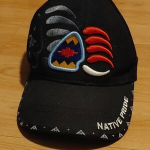 Black Native Pride Cap with Colorful Embroidery